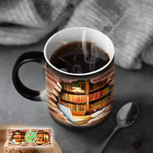 Caneca Mágica Estante de Livros