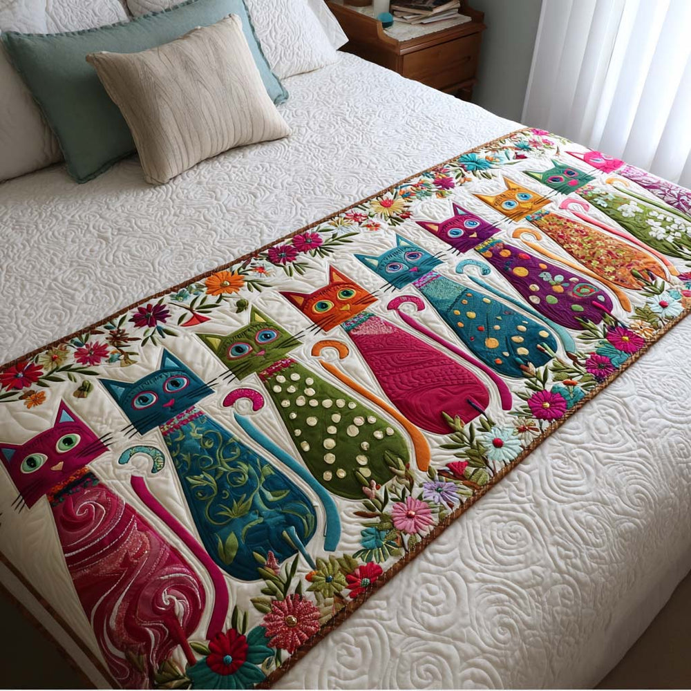 Corredor de Cama Gatos Coloridos