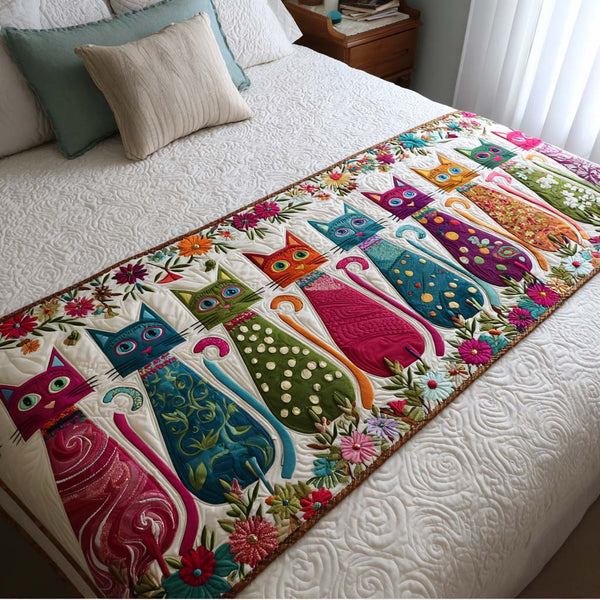 Corredor de Cama Gatos Coloridos