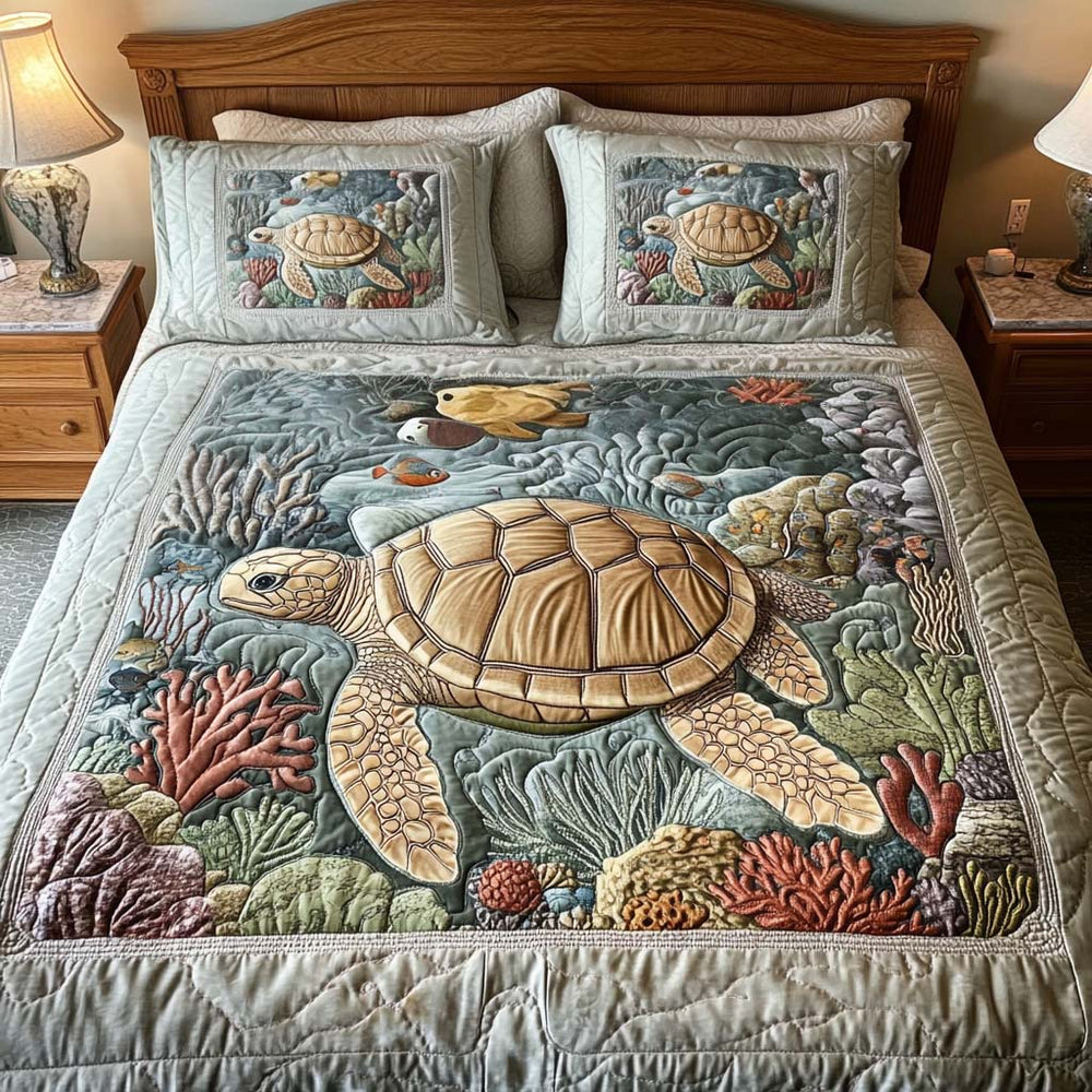 Conjunto de Cama 3 Peças Tartarugas