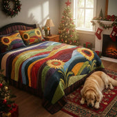 Conjunto de Cama 3 Peças Girassóis do Campo