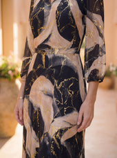 Joana - Vestido de Gasa Estampado