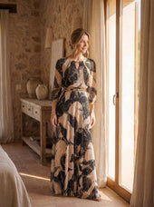 Joana - Vestido de Gasa Estampado
