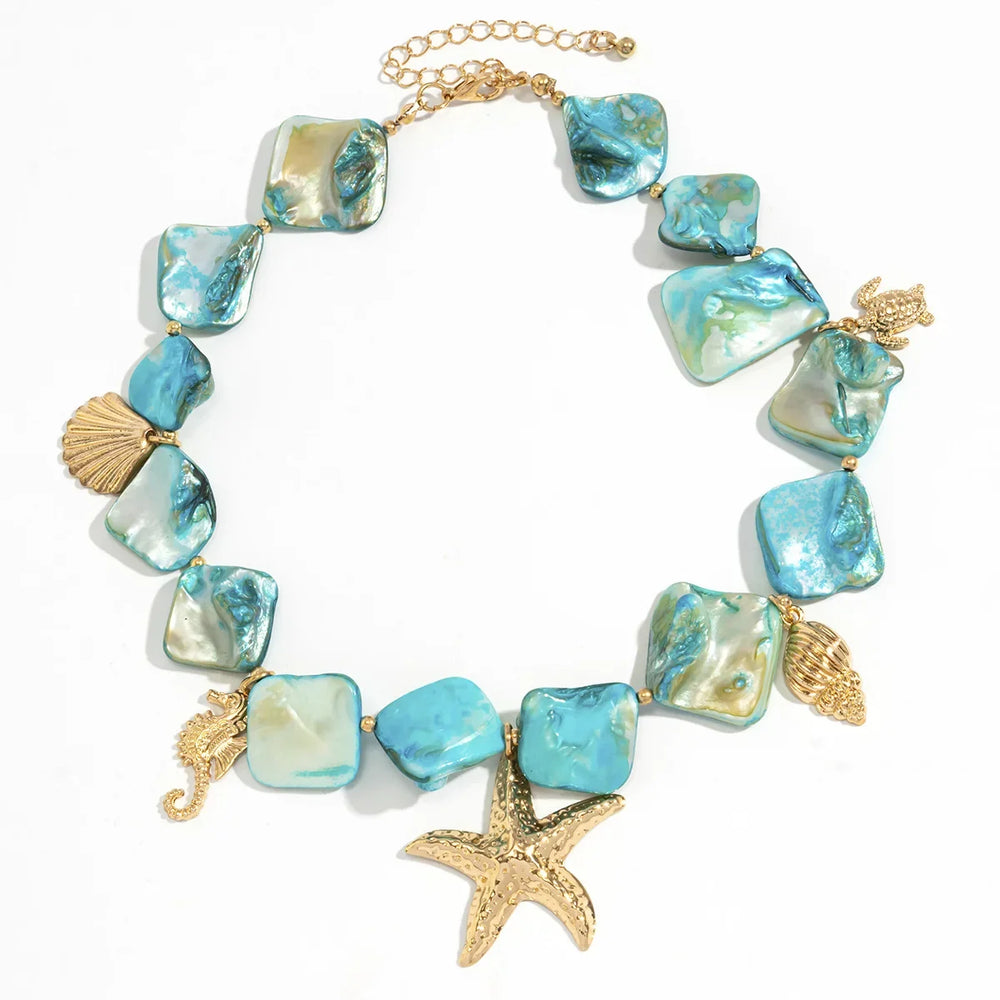Gracinda | Colar Estrela-do-Mar Azul