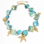 Gracinda | Colar Estrela-do-Mar Azul
