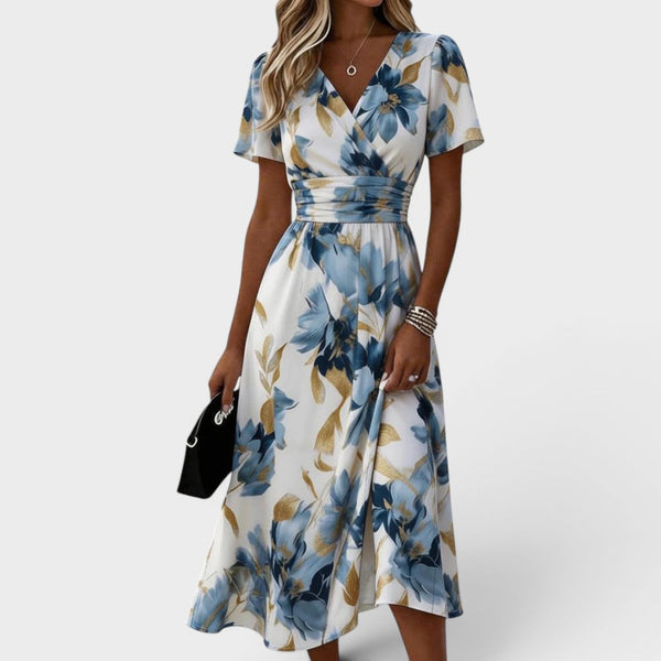 Denise | Vestido Midi Floral Traçado