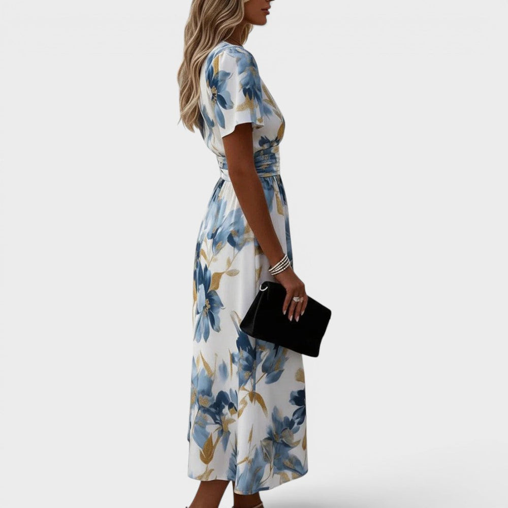 Denise | Vestido Midi Floral Traçado