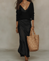 Ana | Vestido Midi Acetinado