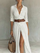 Maria - Vestido maxi de linho