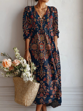 Alejandra – Dolga boho obleka