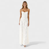 Verona - Vestido maxi em renda floral