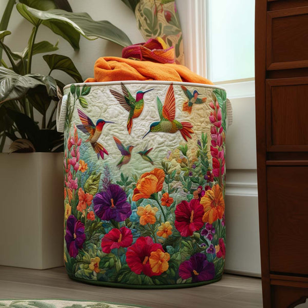 Pássaros e Flores | Cesto de Roupa Feito à Mão