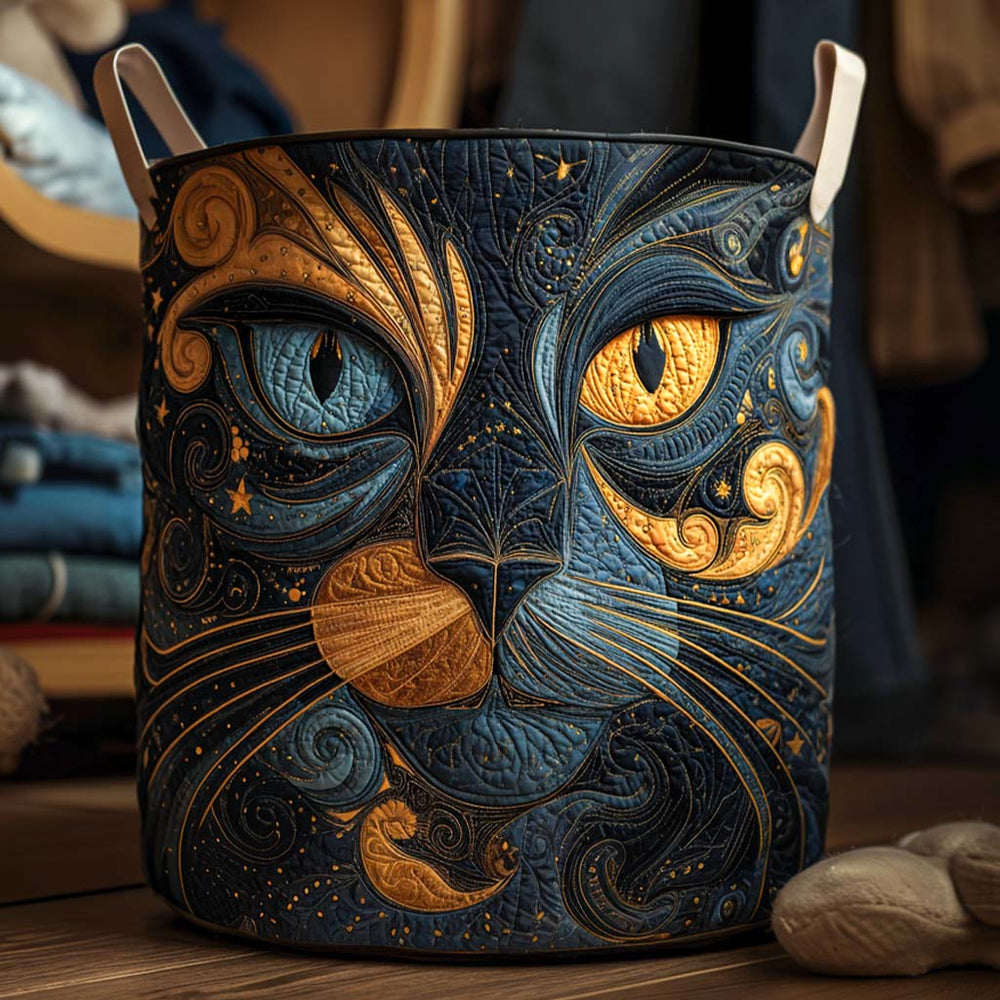 Gato Misterioso | Cesto de Roupa Feito à Mão
