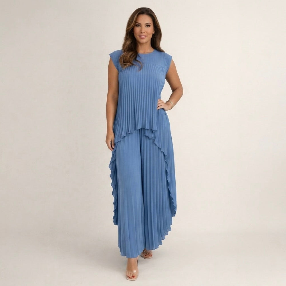 Aldina - Conjunto Elegante com Plissados