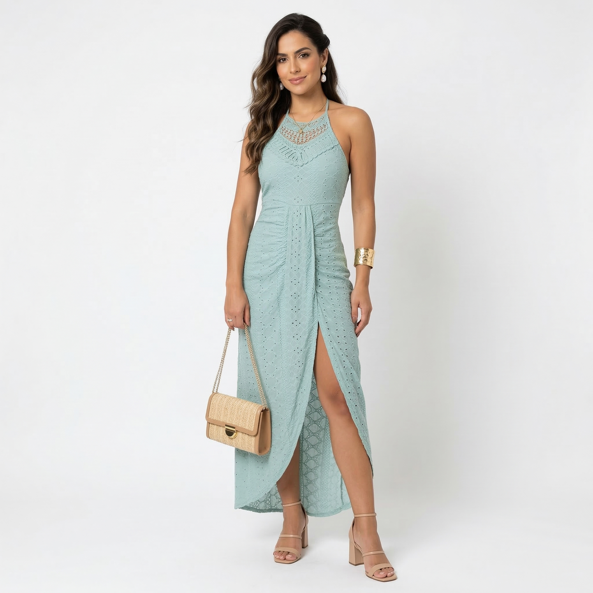 Valentina - Vestido Midi com Decote Transpassado