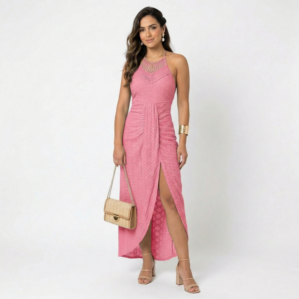 Valentina - Vestido Midi com Decote Transpassado