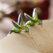 Ester | Brincos Colibri Verde