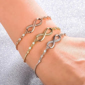 Verstellbares Unendlichkeits-Armband aus Silber