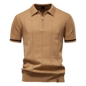 Polo de Meio Zíper - Textura Vertical