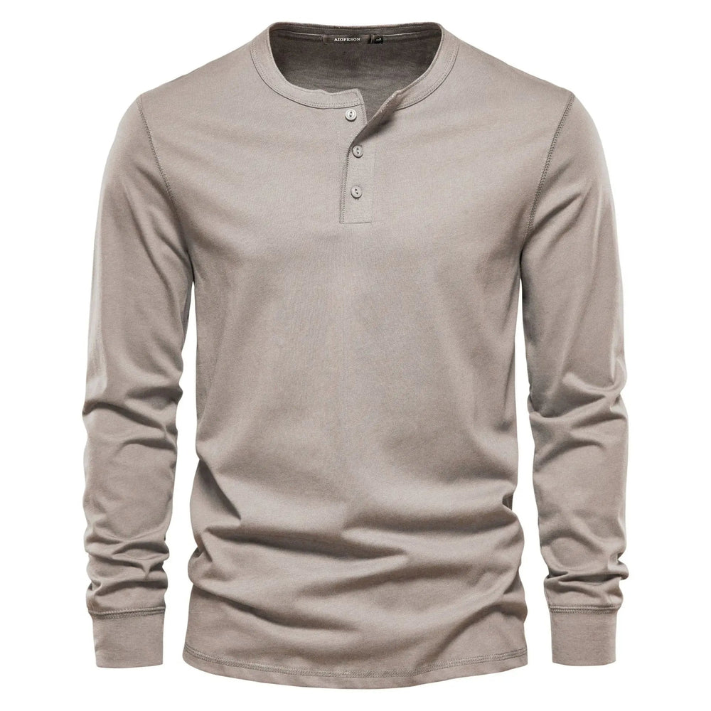 Camisa Henley - Mistura Suave Respirável