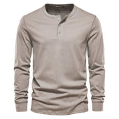 Camisa Henley - Mistura Suave Respirável