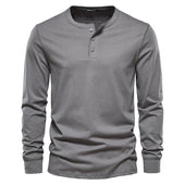 Camisa Henley - Mistura Suave Respirável
