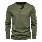 Camisa Henley - Mistura Suave Respirável