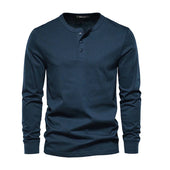 Camisa Henley - Mistura Suave Respirável