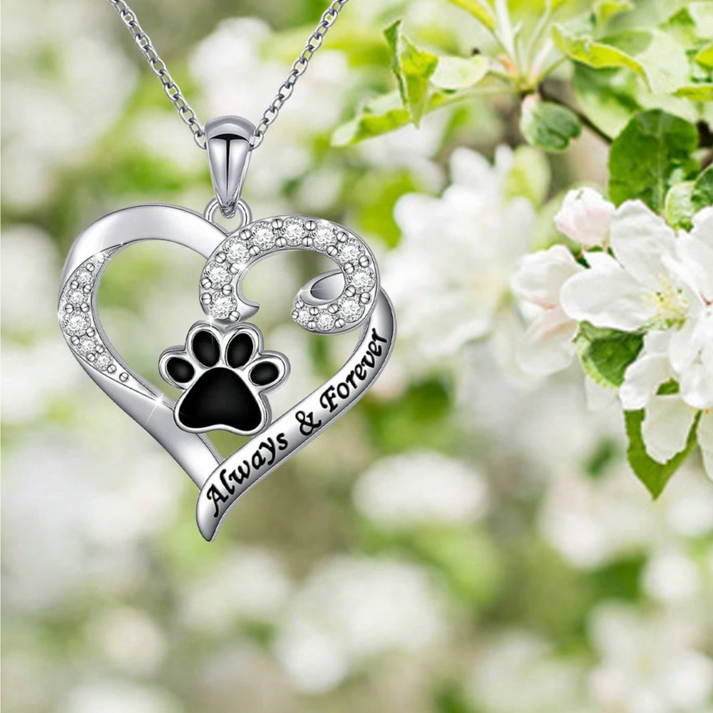Etelvina | Colar Coração com Patinha de Cão