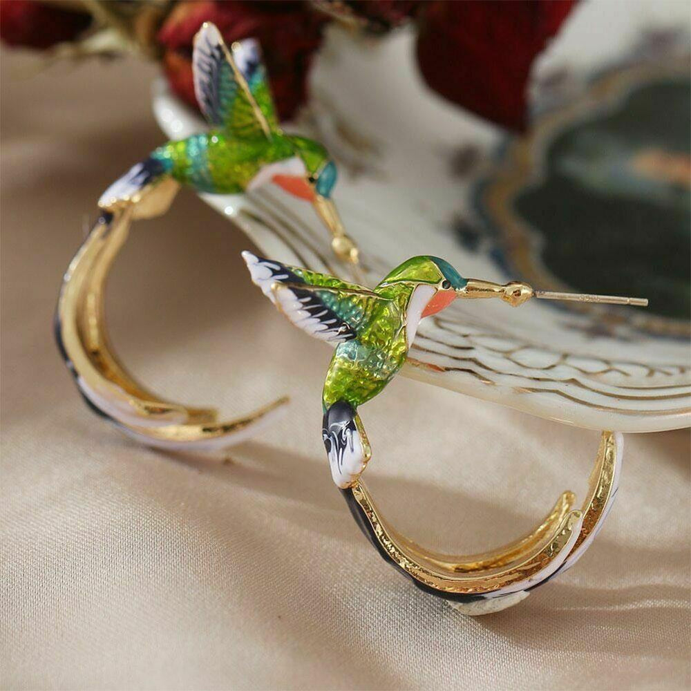Ester | Brincos Colibri Verde