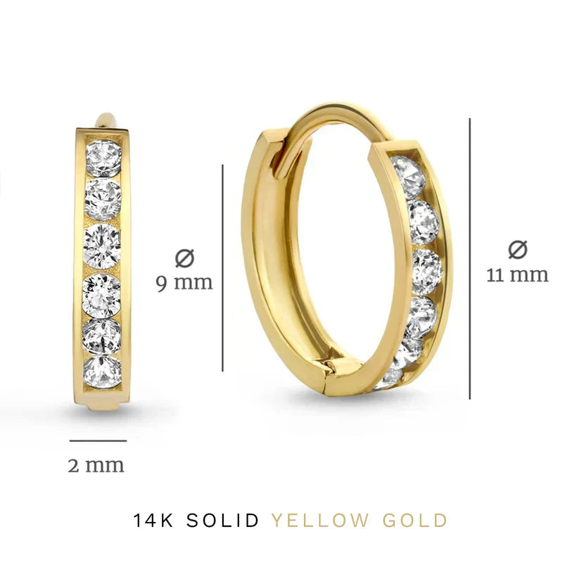 Stein-Ohrringe-Set Dara Brillane | Gold