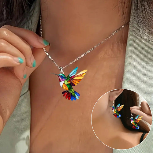 Agostinha | Conjunto Colar e Brincos Colibri