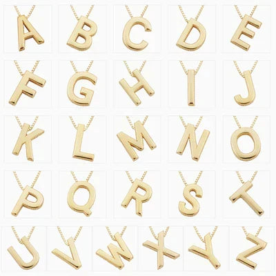 Anfangsbuchstabe Halskette Liebesbrief | Gold