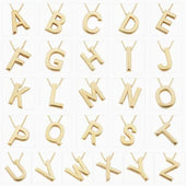 Anfangsbuchstabe Halskette Liebesbrief | Gold
