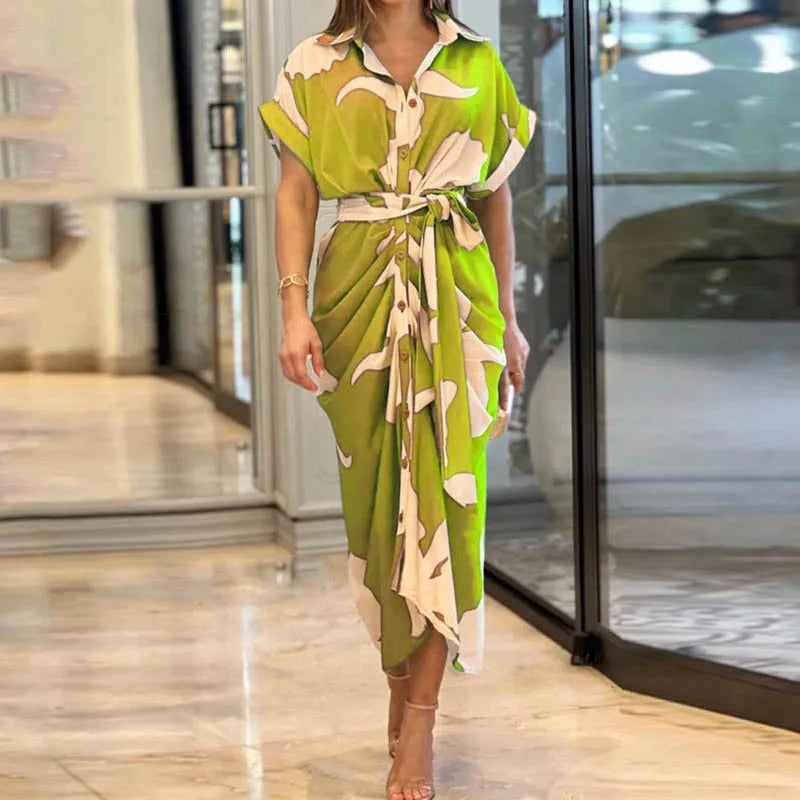Patrícia | Vestido Camiseiro Elegante com Cinto
