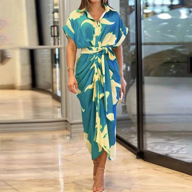 Patrícia | Vestido Camiseiro Elegante com Cinto