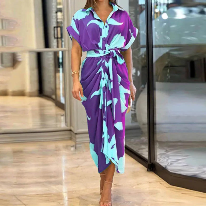 Patrícia | Vestido Camiseiro Elegante com Cinto