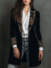 Marta | Blazer Cintado com Padrão Barroco