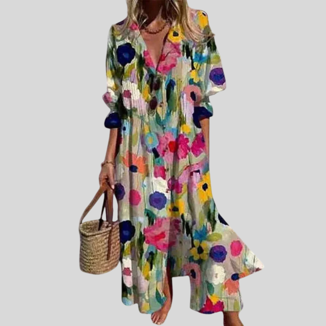 Zélia - Robe Maxi Bohémienne Elegante