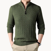Constantino - Pullover Malha Zíper Curto