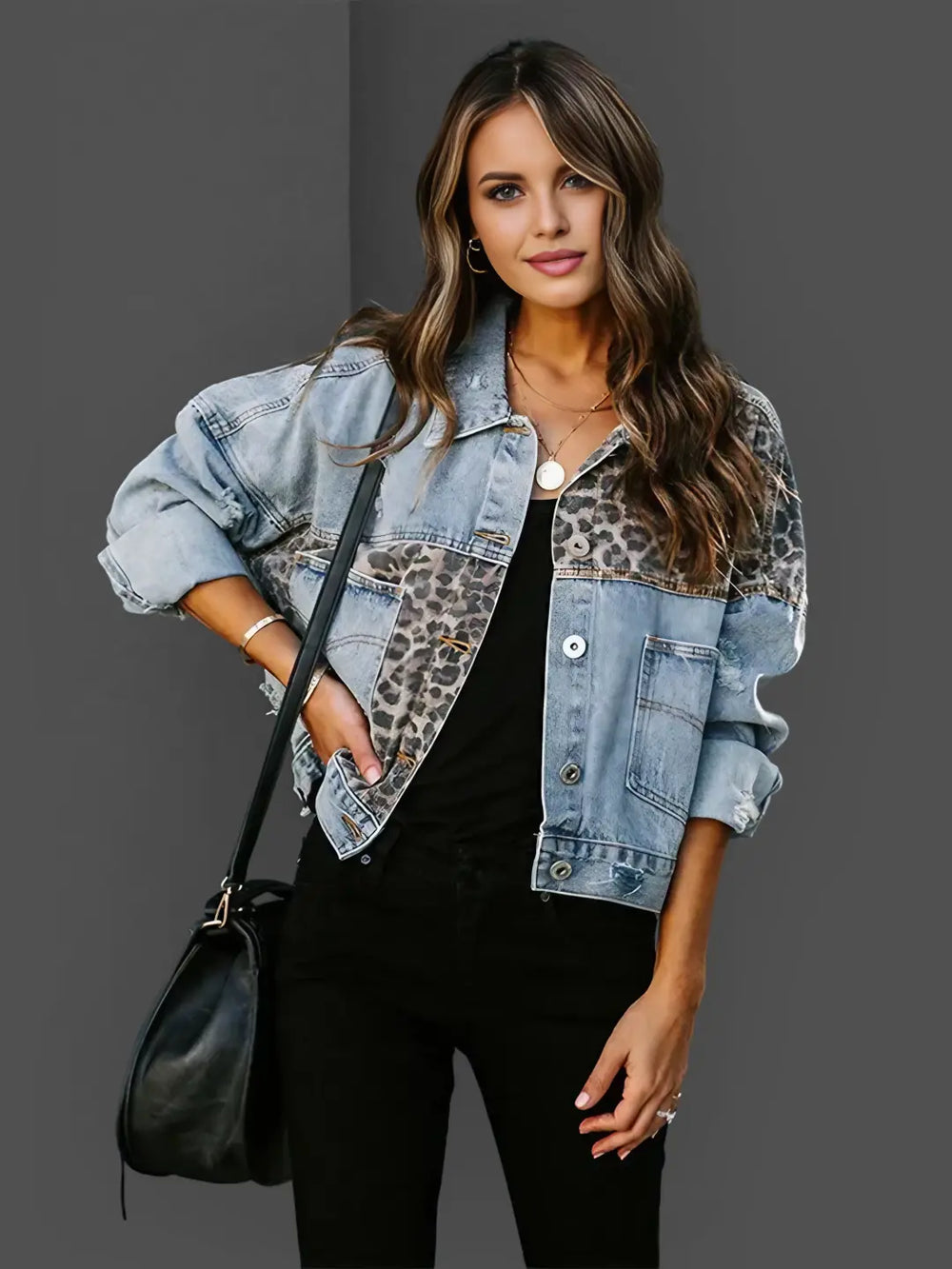 Jeans jakna patchwork
