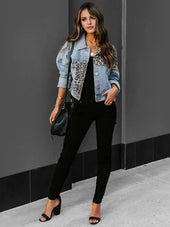Jeans jakna patchwork
