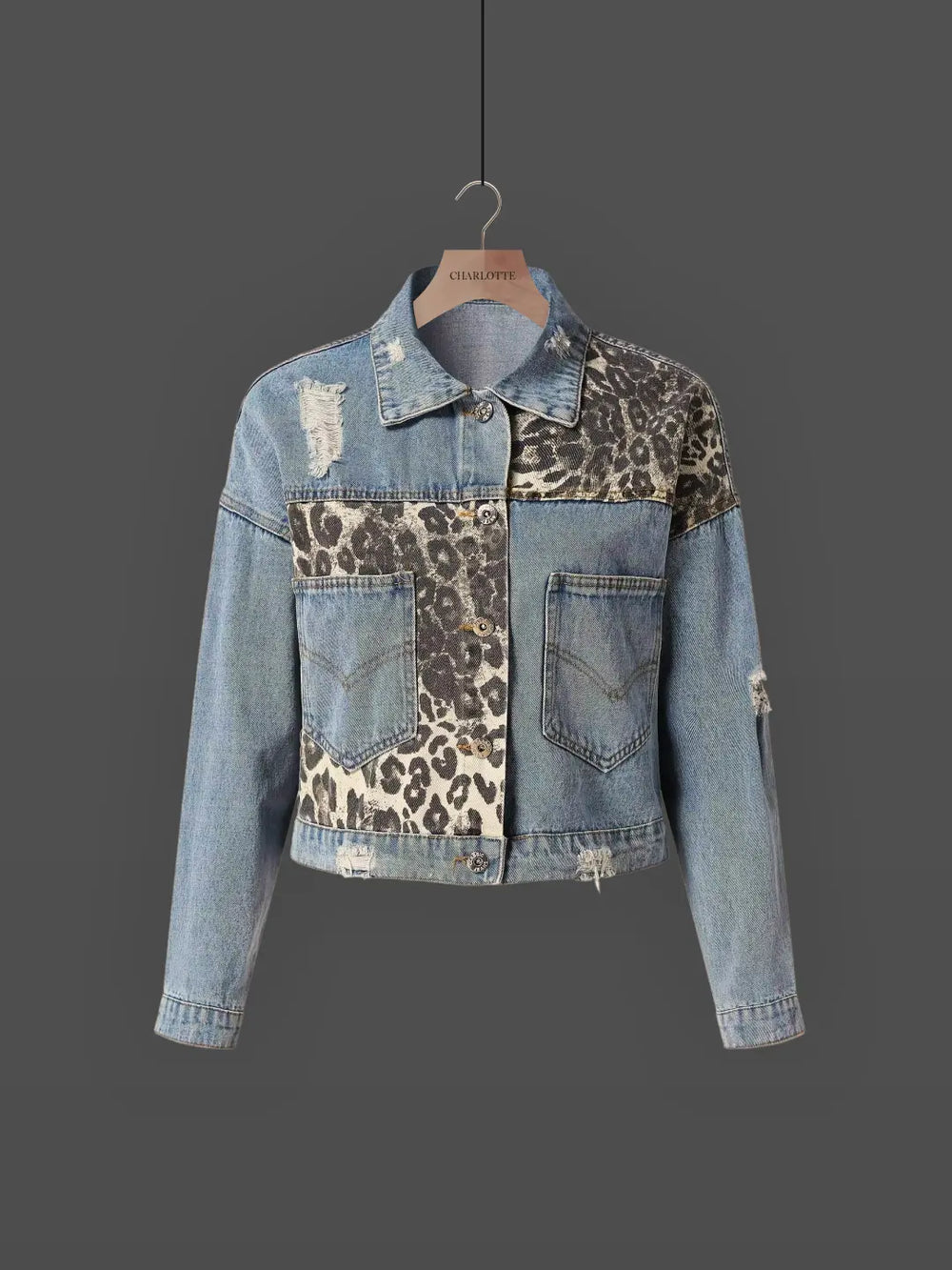 Jeans jakna patchwork