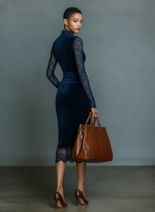 Teresa - Vestido midi elegante com decote em V