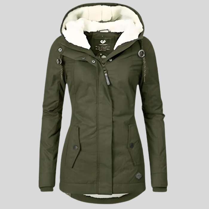 Alienor | Casaco de Inverno Comprido com Capuz