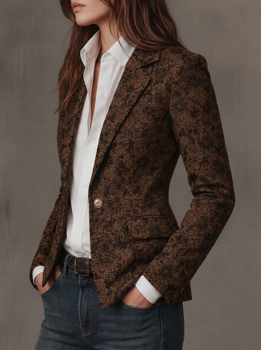 Antónia | Blazer em Jacquard com Padrão Paisley