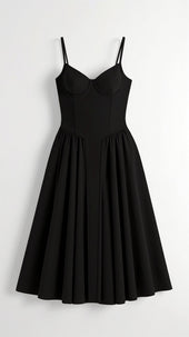 Odete - Vestido midi corpete estruturado