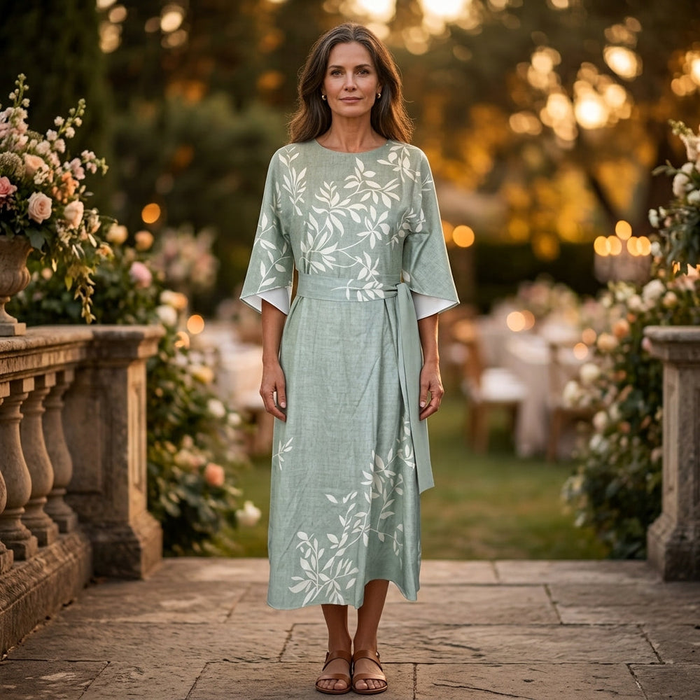 Eva | Vestido Floral de Cintura Subida
