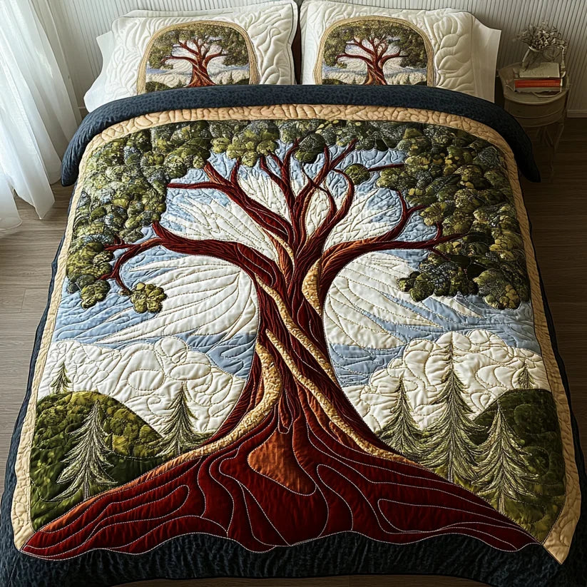 Conjunto de Cama 3 Peças Árvore da Vida