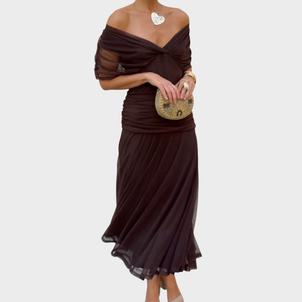 Luana – Elegantna haljina s V-izrezom